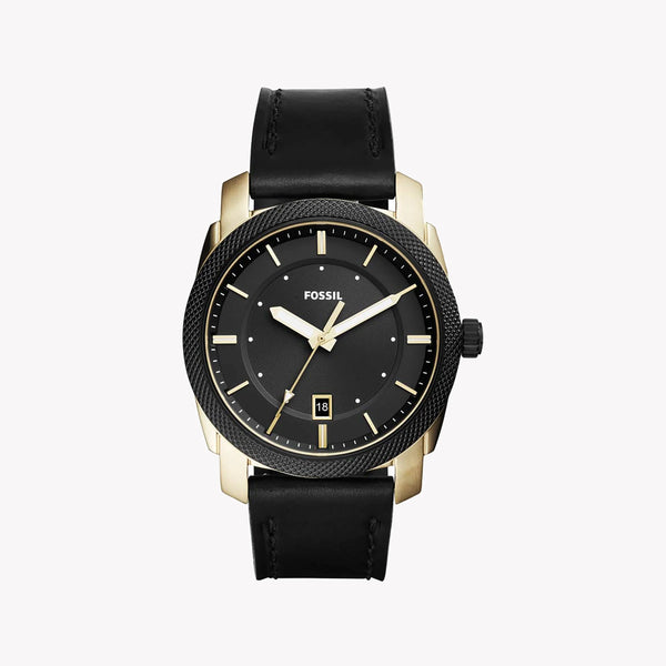 Fossil Men's Gold Watch, Black Leather Band | Fs5263 by i-watch