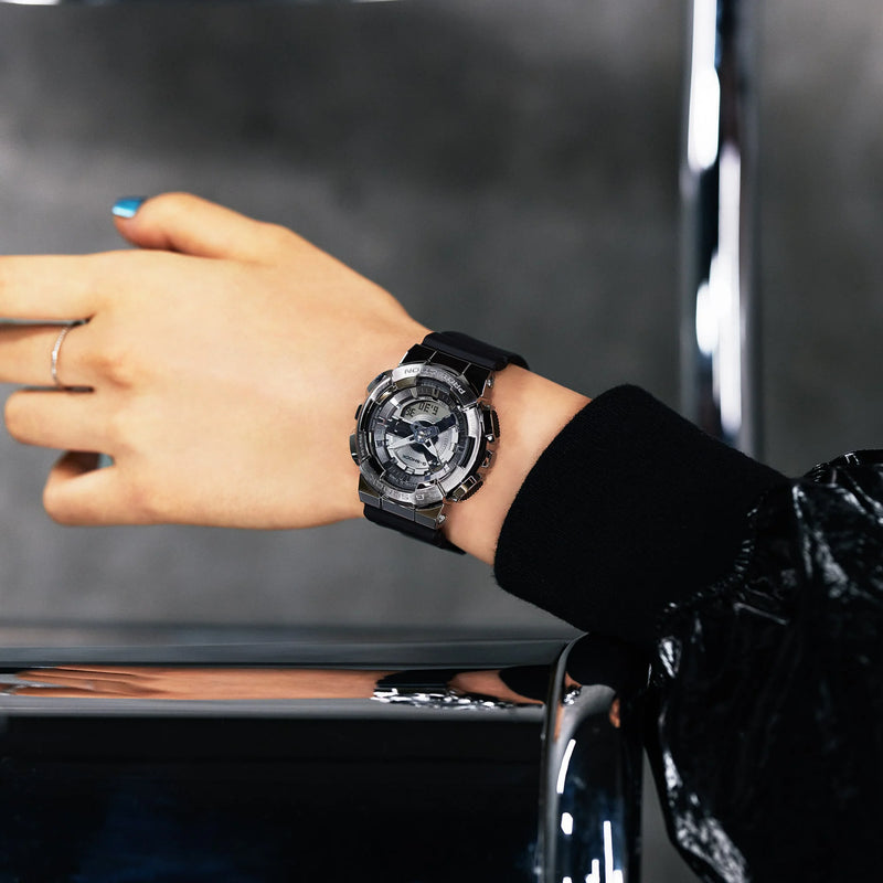 Casio G-Shock Men's Silver & Black Watch, Resin | Gm-S110-1aer by i-watch