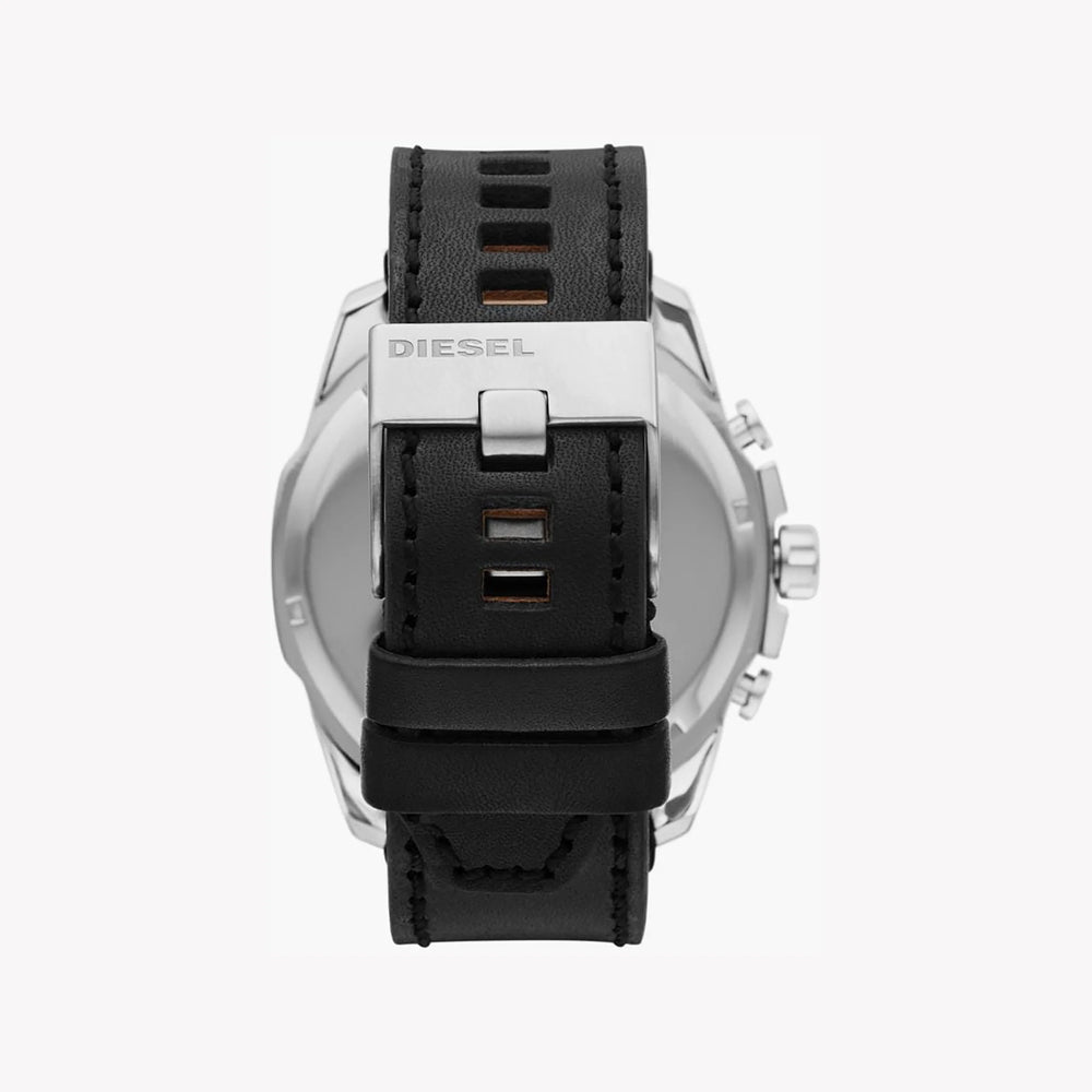 Diesel Men's Silver Stainless Steel, Black Leather | Dz4559 by i-watch