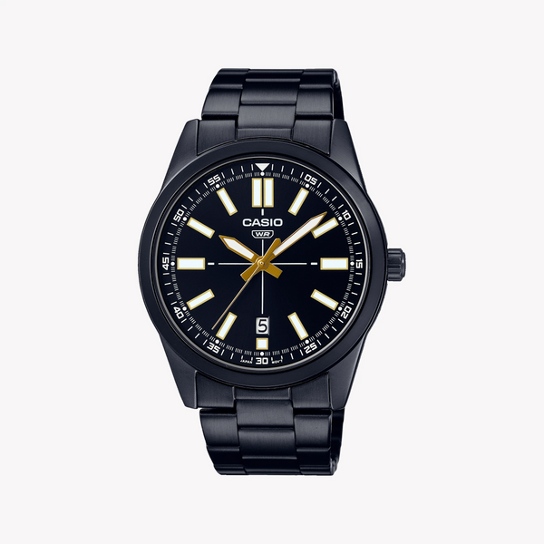 CASIO MTP-VD02B-1E BOLD & SPORTY - STYLISH MEN'S WATCH WITH BLACK DIAL & STAINLESS STEEL BAND-i-Watch-3