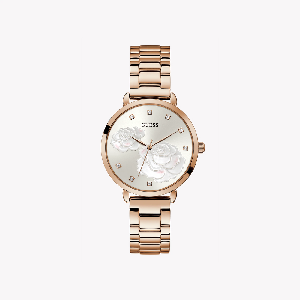 Guess Women's Rose Gold Watch, White Dial | Gw0242l3 by i-watch