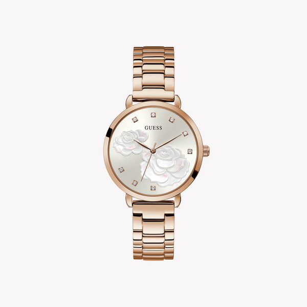 Guess Women's Rose Gold Watch, White Dial | Gw0242l3 by i-watch