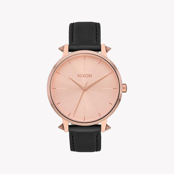 Nixon Women's Black Leather, Pink Dial | A1083147 by i-watch