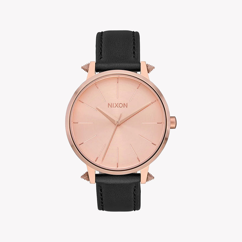 Nixon Women's Black Leather, Pink Dial | A1083147 by i-watch