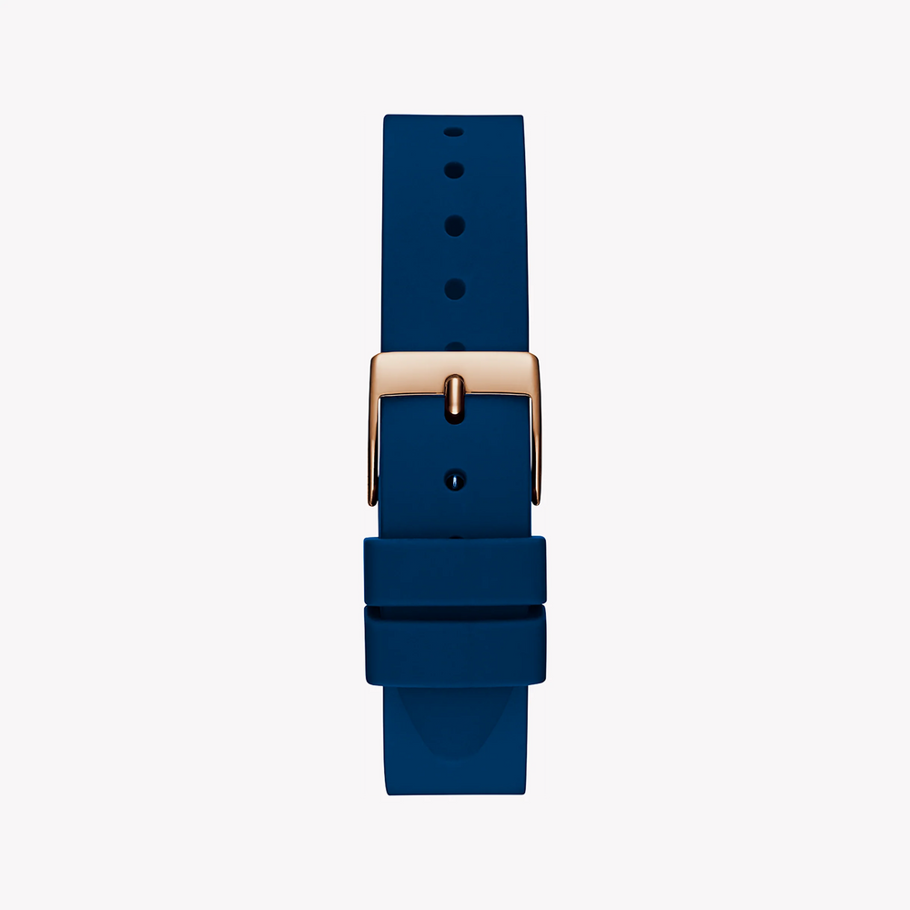 Guess Women's Rose Gold Watch, Blue Silicone Band | Gw0745l4 by i-watch