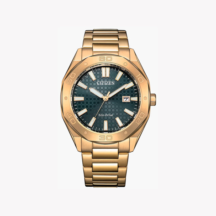 CITIZEN BM7633-81X GOLD SOPHISTICATION - MAVERICK MEN'S WATCH WITH GREEN DIAL