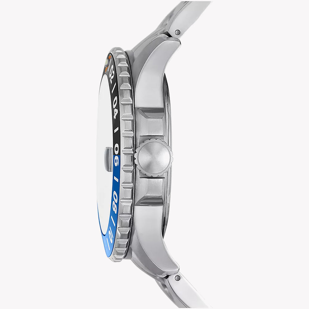 FOSSIL FS5991 TIMELESS ELEGANCE - MEN'S GMT WATCH WITH BLUE DIAL & STAINLESS STEEL STRAP-i-Watch-4