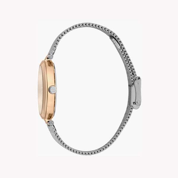 Esprit Women's Rose Gold Dial Watch, Silver Band | Es1l007m0025 by i-watch