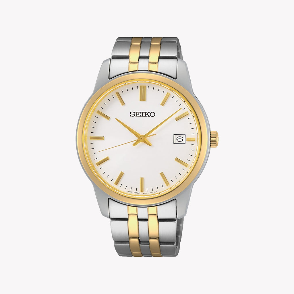 SEIKO SUR402P1 Men's Quartz Watch - Silver & Gold Elegance-i-Watch