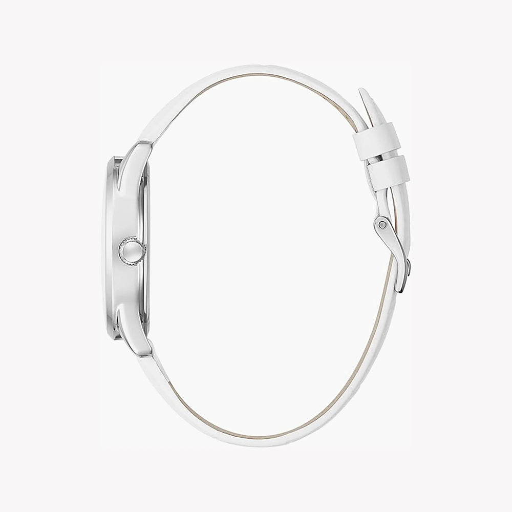 Guess Women's White Leather Watch, Stainless Steel Case | Gw0289l1 by i-watch