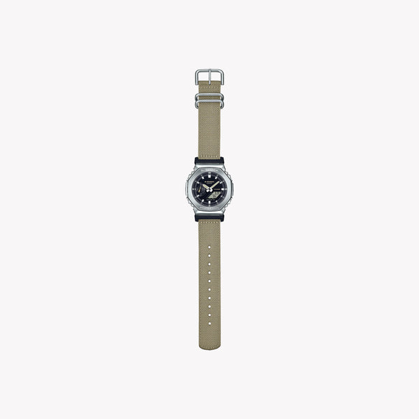 Casio Men's Silver & Tan Watch, Black Dial | Gm-2100c-5aer by i-watch