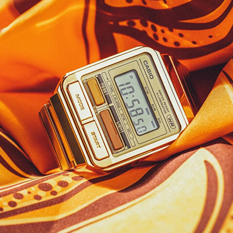 CASIO A120WEG-9A DYNAMIC VERSATILITY - BOLD GOLD DIGITAL WATCH FOR MODERN ADVENTURERS-i-Watch-3
