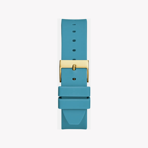 Bold Fusion Unisex Gold & Blue Silicone Watch | Gw0555l3 by i-watch