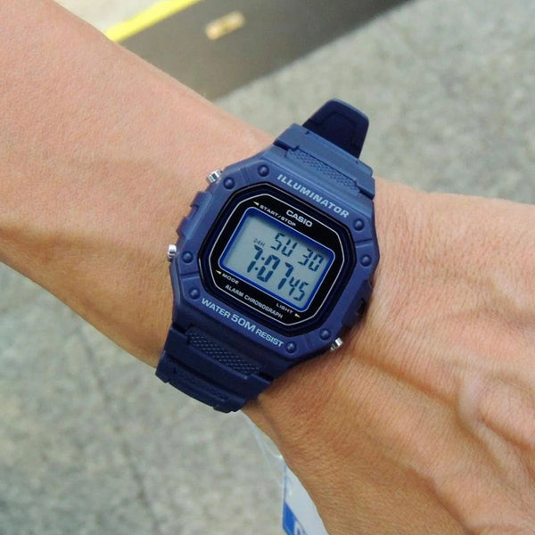 Casio G-Shock Unisex Blue Resin Watch, Digital | W-218hc-2avdf by i-watch