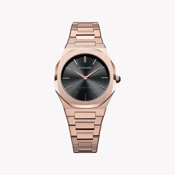 D1 MILANO Women's Rose Gold Watch, Black Dial | D1-UTBL06 by i-watch