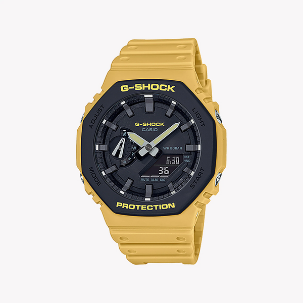 Casio G-Shock Ga-2110su-9adr - Tough Luxury For Modern Adventurers Men's Watch With Beige Resin BAnd and Bold Black Dial by i-watch