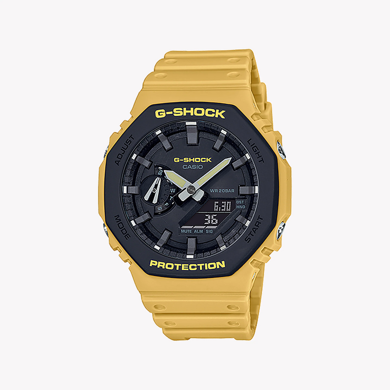 Casio G-Shock Ga-2110su-9adr - Tough Luxury For Modern Adventurers Men's Watch With Beige Resin BAnd and Bold Black Dial by i-watch
