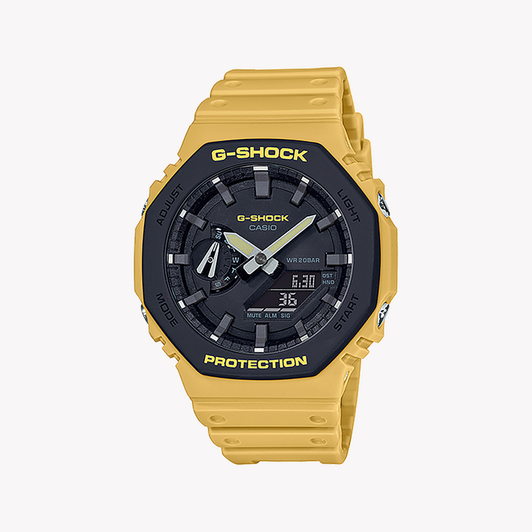 CASIO G-SHOCK GA-2110SU-9ADR - TOUGH LUXURY FOR MODERN ADVENTURERS Men's Watch with Beige Resin Band and Bold Black Dial