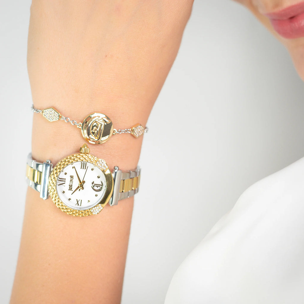 JUST CAVALLI JC1L332M0075 - ELEGANT MOTHER OF PEARL DIAL TWO-TONE STAINLESS STEEL WOMEN'S WATCH-i-Watch-3