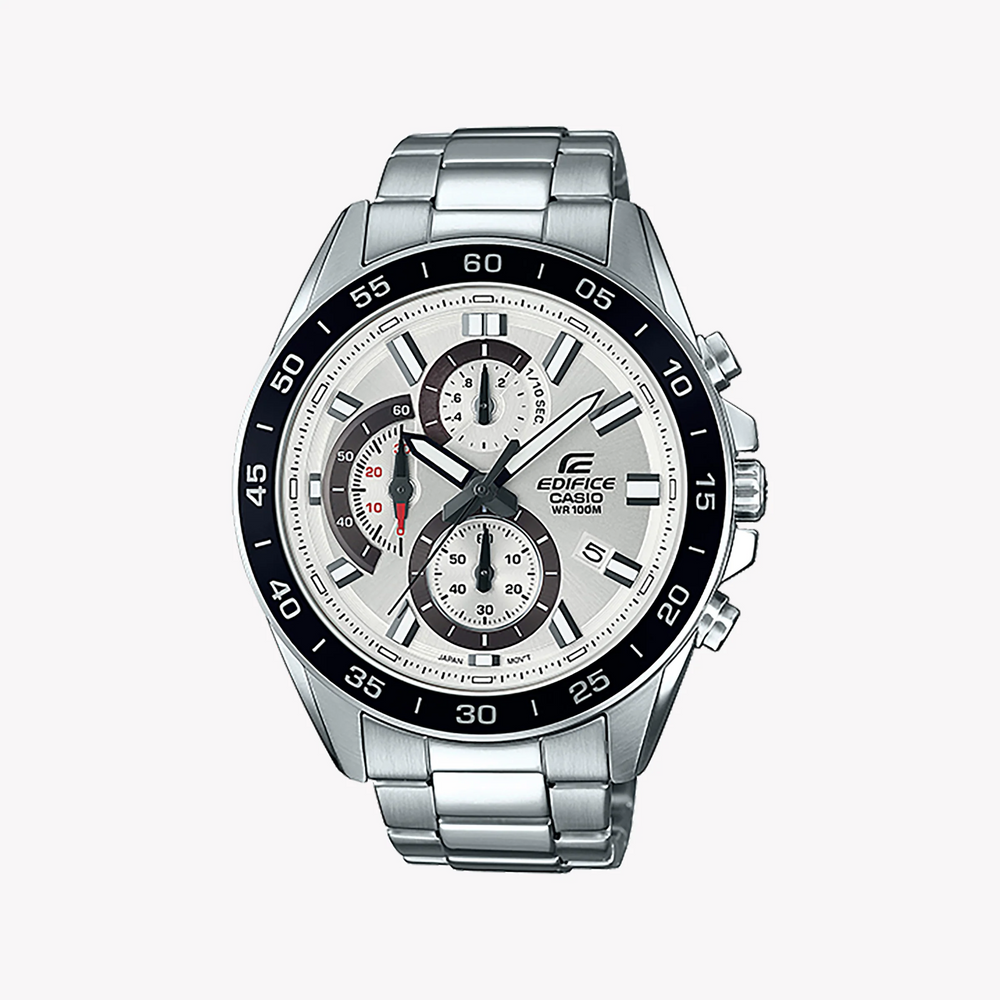 Casio Edifice Efv-550d-7avudf - Elegant Adventurer Men's Watch With Silver Stainless Steel And White Dial by i-watch