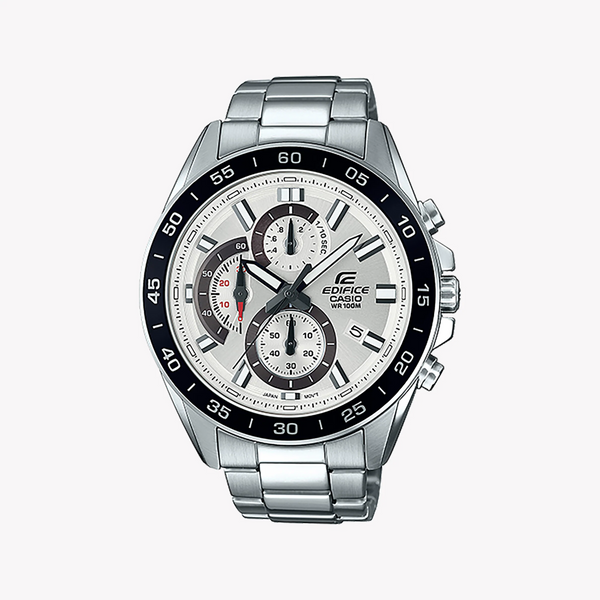 Casio Edifice Efv-550d-7avudf - Elegant Adventurer Men's Watch With Silver Stainless Steel And White Dial by i-watch