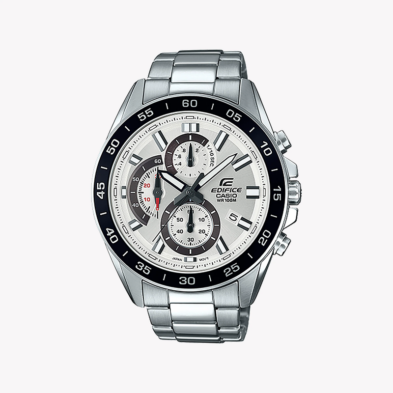 Casio Edifice Efv-550d-7avudf - Elegant Adventurer Men's Watch With Silver Stainless Steel And White Dial by i-watch