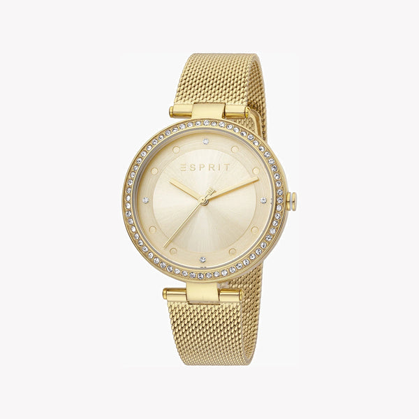 Esprit Women's Gold Stainless Steel Watch, Champagne Dial | Es1l215m0035 by i-watch
