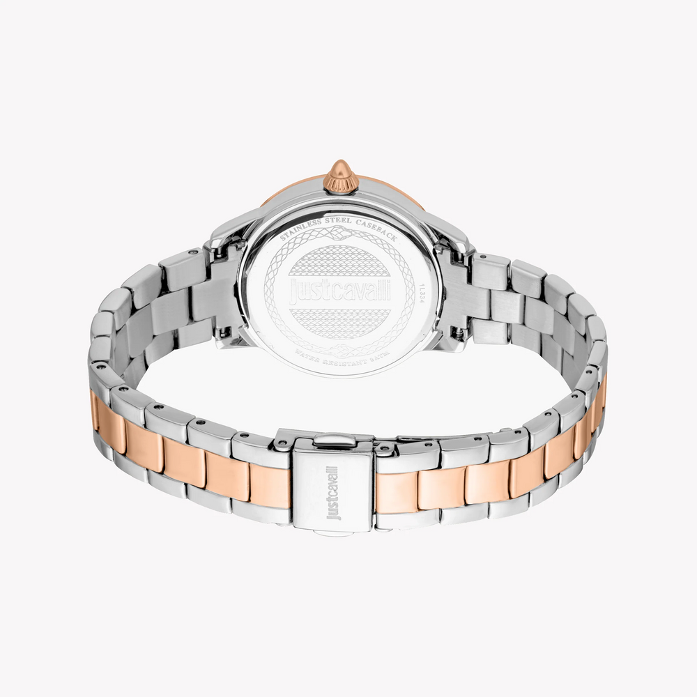 Just Cavalli Women's Two-Tone Watch, Silver Dial | Jc1l334m0105 by i-watch