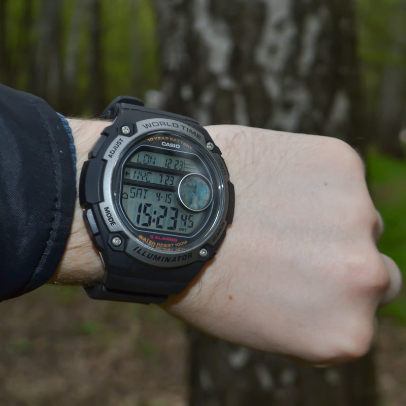 CASIO AE-3000W-1AVDF BLACK COMMANDER - ADVENTURE AWAITS Men's Watch with rugged design, multiple time zones, and water resistance.-i-Watch-5