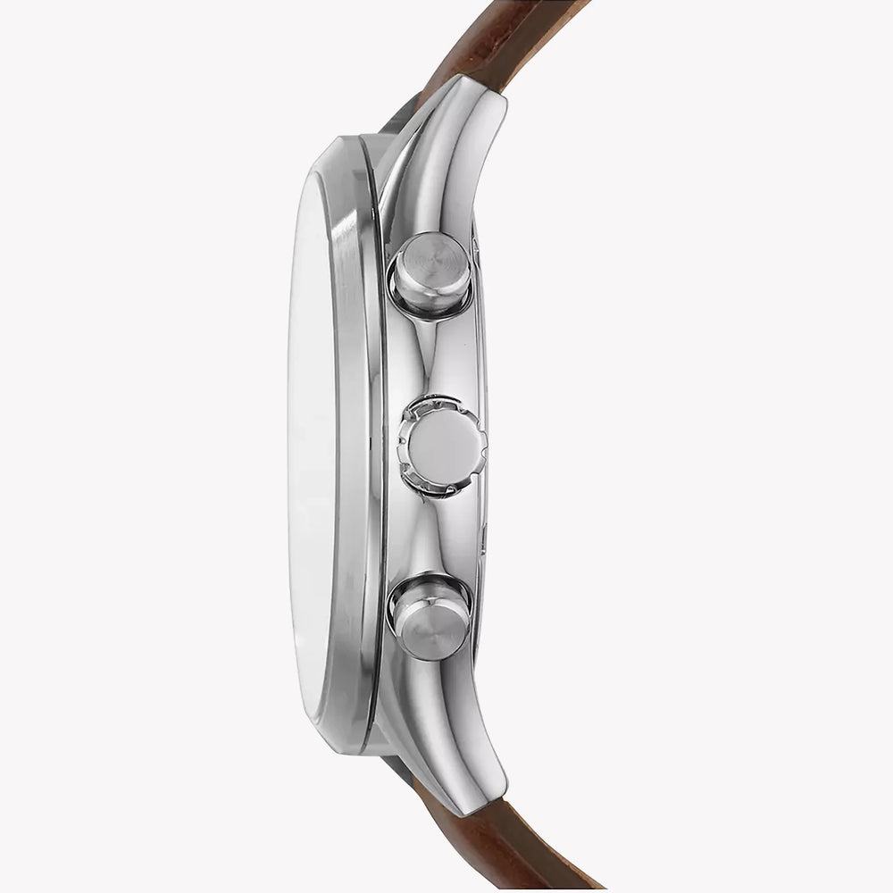 Fossil Men's Brown Leather Watch, Cream Dial | Bq2363 by i-watch