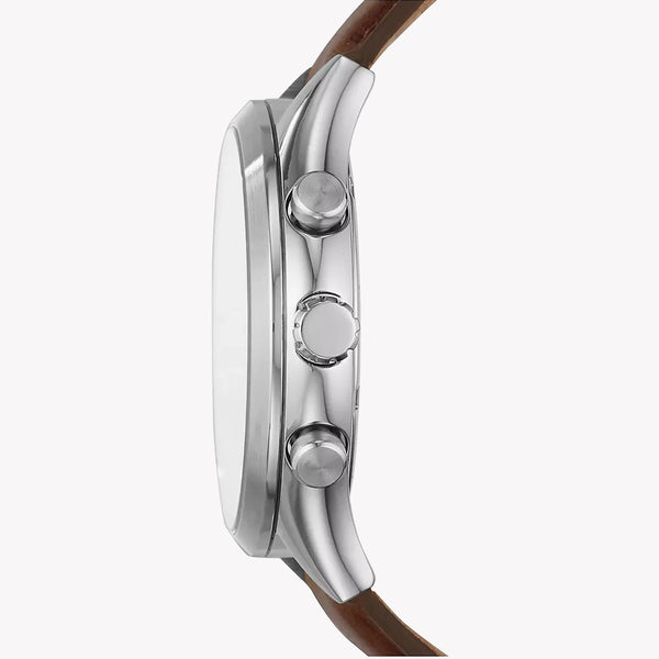 Fossil Men's Brown Leather Watch, Cream Dial | Bq2363 by i-watch