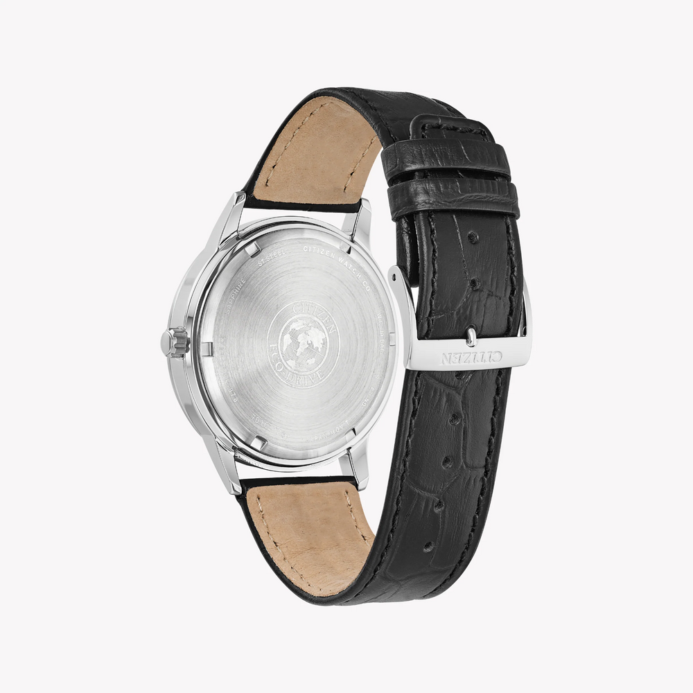 Citizen Eco-Drive Bu2071-01a: Dynamic Sophistication - Men's Stainless Steel & Leather Watch by i-watch