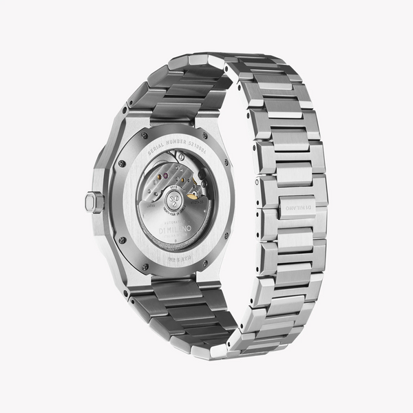 D1 MILANO Men's Silver Watch, Dark Blue Dial | D1-ATBJ11 by i-watch