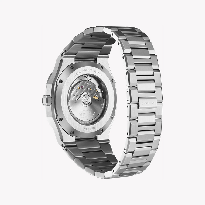 D1 MILANO Men's Silver Watch, Dark Blue Dial | D1-ATBJ11 by i-watch