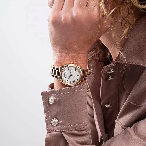 GUESS GW0308L3 ELEGANT ROSE GOLD TIMEPIECE - Chic Women's Watch with White Dial & Comfort Fit-i-Watch-4