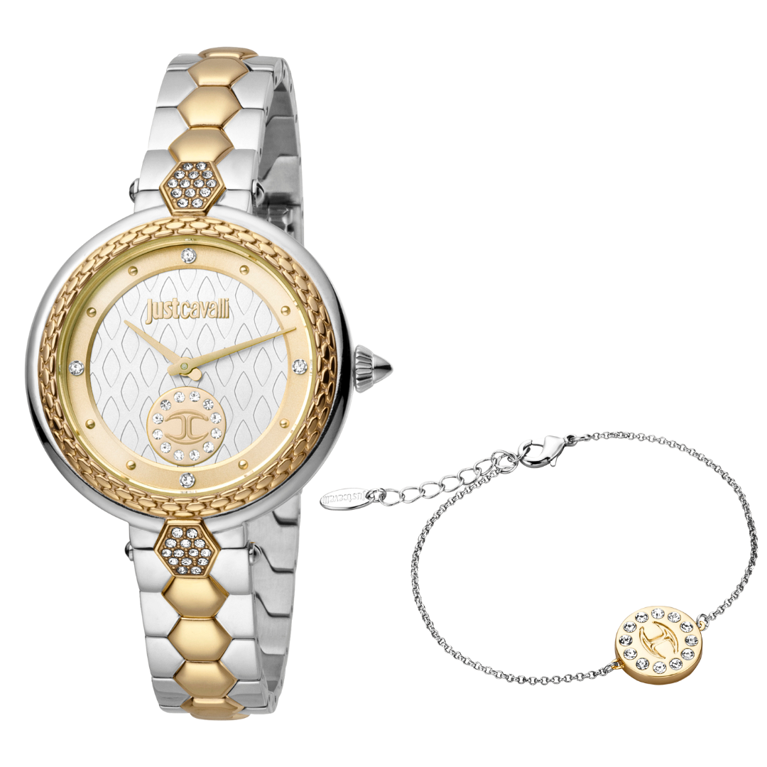 Just Cavalli Women's Silver Stainless Steel Watch, Silver Stainless Steel Case | Jc1l128m0095 by i-watch