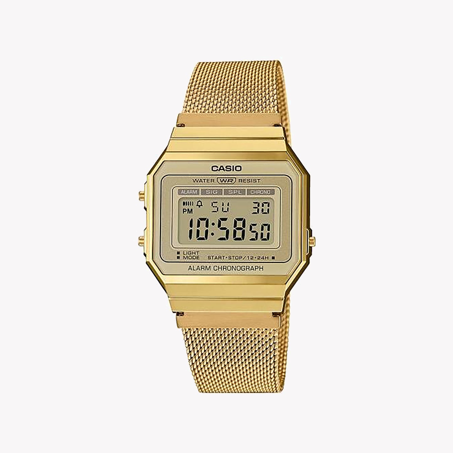 CASIO A700WEMG-9AEF Analoge Unisex-Armbanduhr mit 35,5-mm-Gehäuse