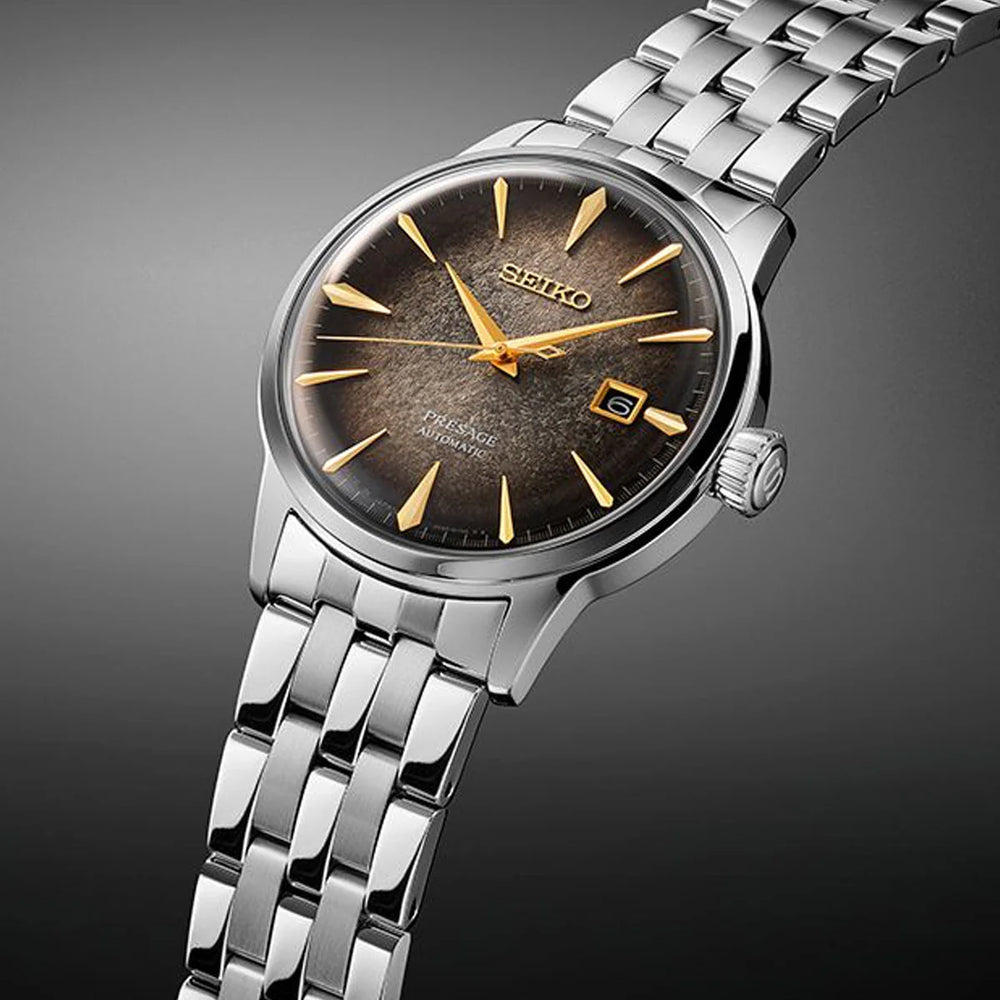 Seiko Presage SRPK93J1 Men's Automatic Watch - Black & Yellow Dial-i-Watch-2