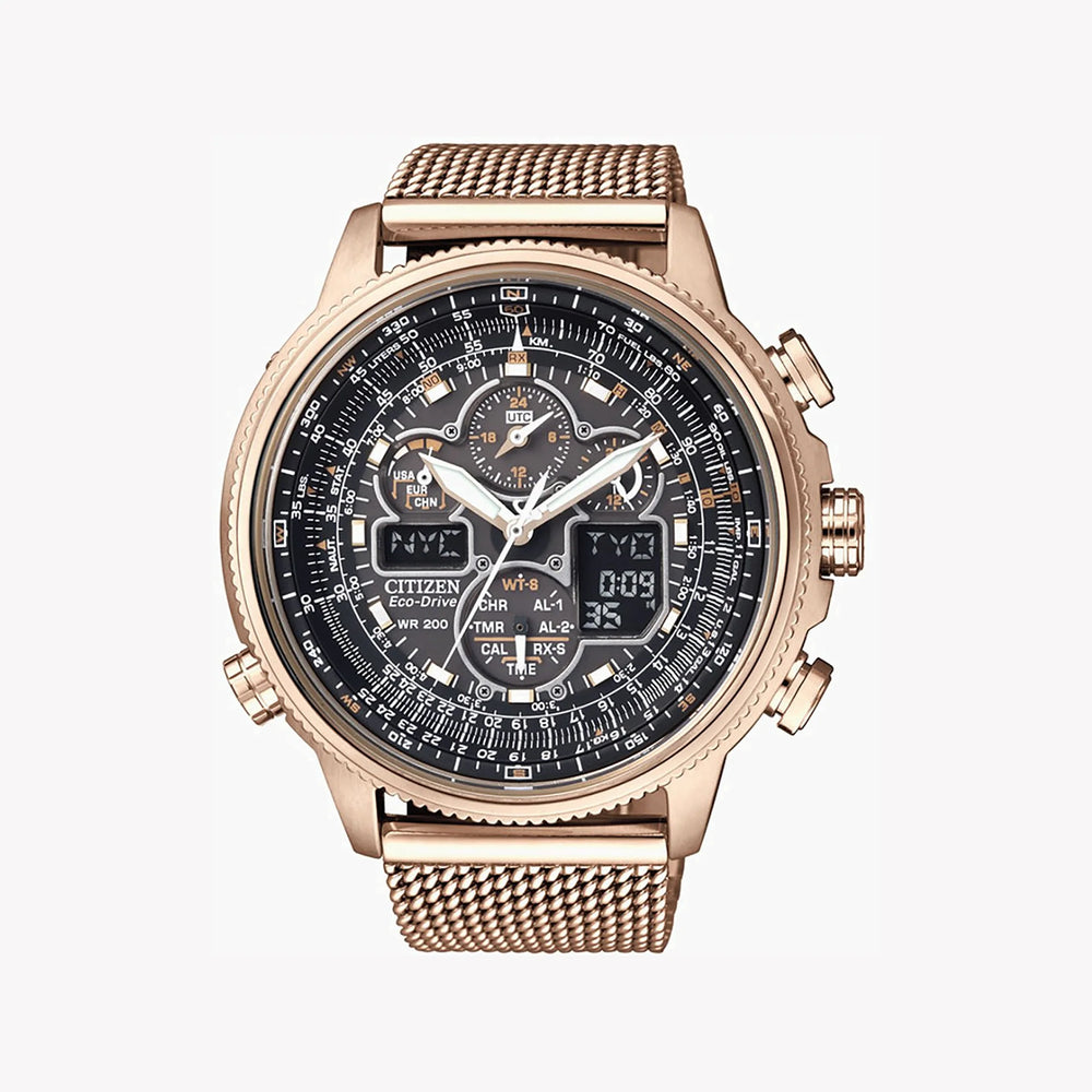 Citizen Men's Rose Gold Watch, Black Dial | Jy8033-51e by i-watch