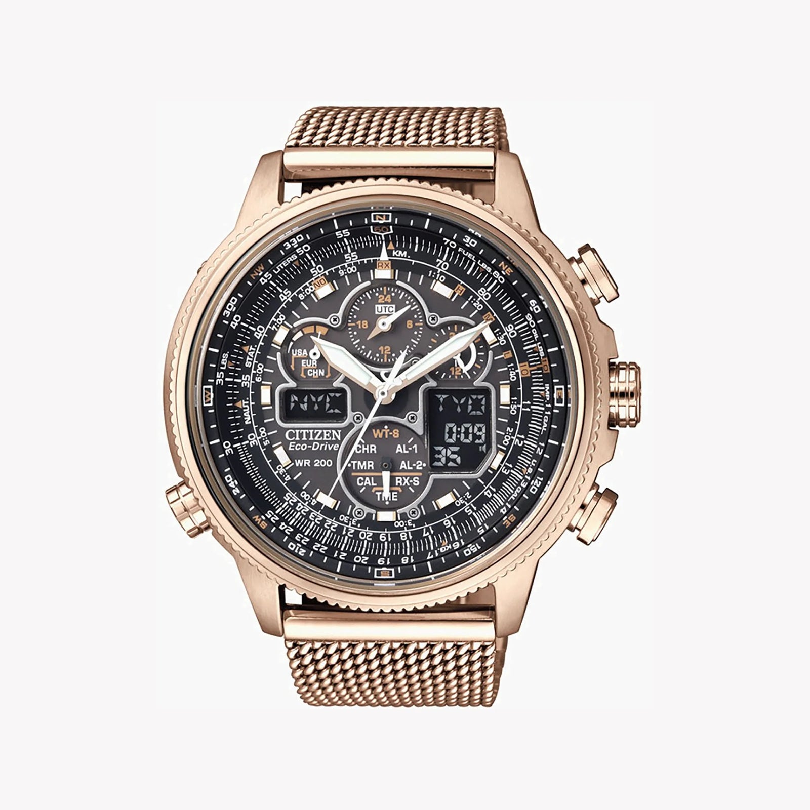 Citizen Men's Rose Gold Watch, Black Dial | Jy8033-51e by i-watch