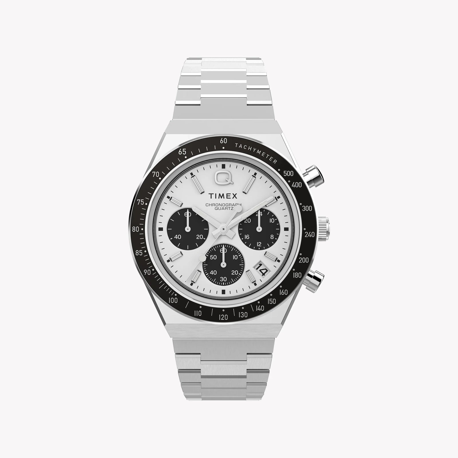 Timex Men's Stainless Steel White Dial Watch, Silver | T2p1179j by i-watch