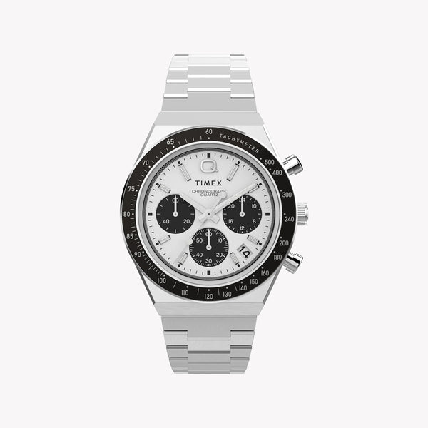 Timex Men's Stainless Steel White Dial Watch, Silver | T2p1179j by i-watch