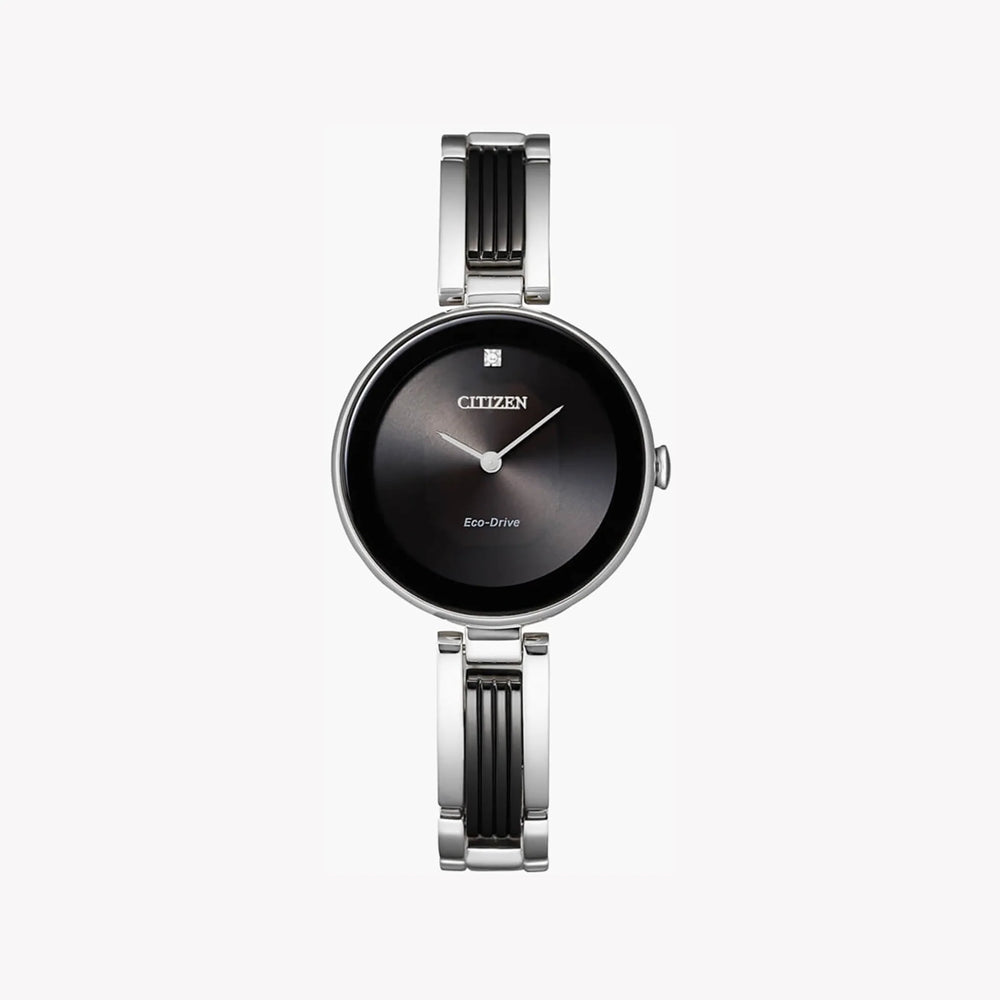 Citizen Ex1538-50e - Modern Elegance Women's Eco-Drive Watch In Black Stainless Steel by i-watch