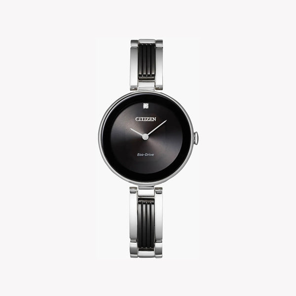 Citizen Ex1538-50e - Modern Elegance Women's Eco-Drive Watch In Black Stainless Steel by i-watch