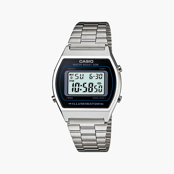 Casio Men's Silver Resin Watch, Digital Display | B-640wd-1avdf