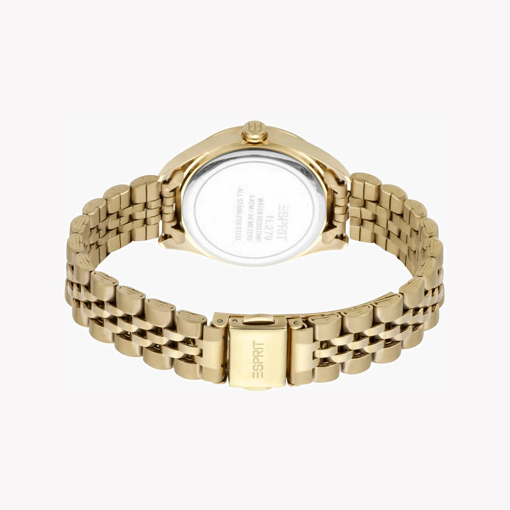 Esprit Women's Gold Stainless Steel Watch, Silver Dial | Es1l103m0035 by i-watch