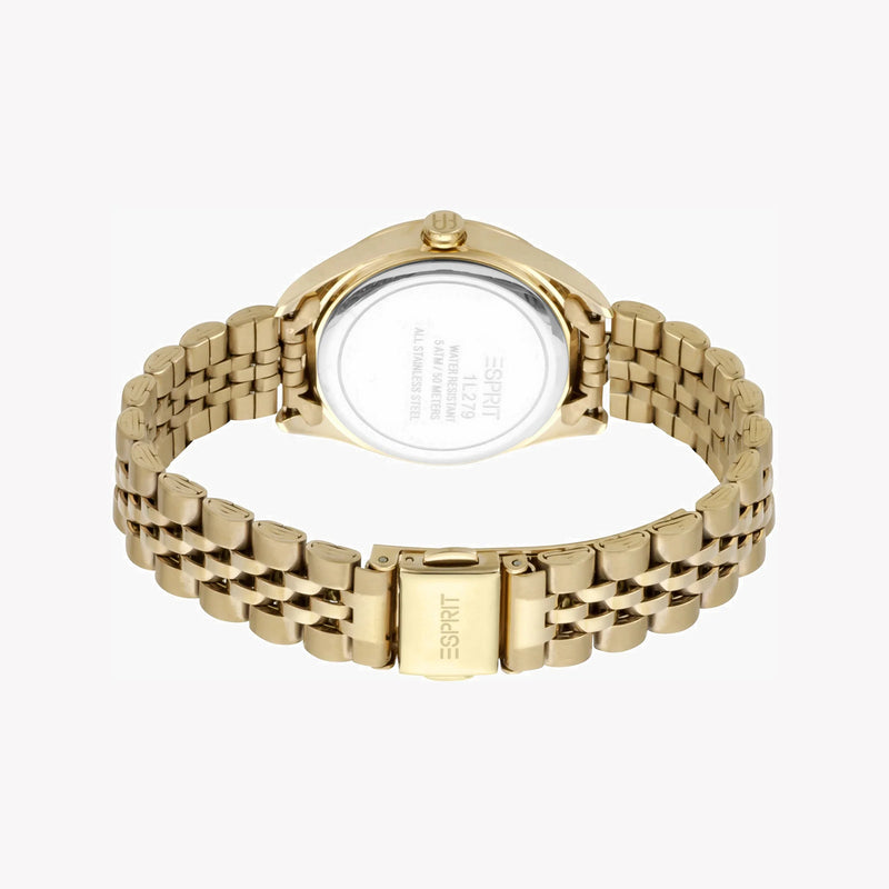 Esprit Women's Gold Stainless Steel Watch, Silver Dial | Es1l103m0035 by i-watch