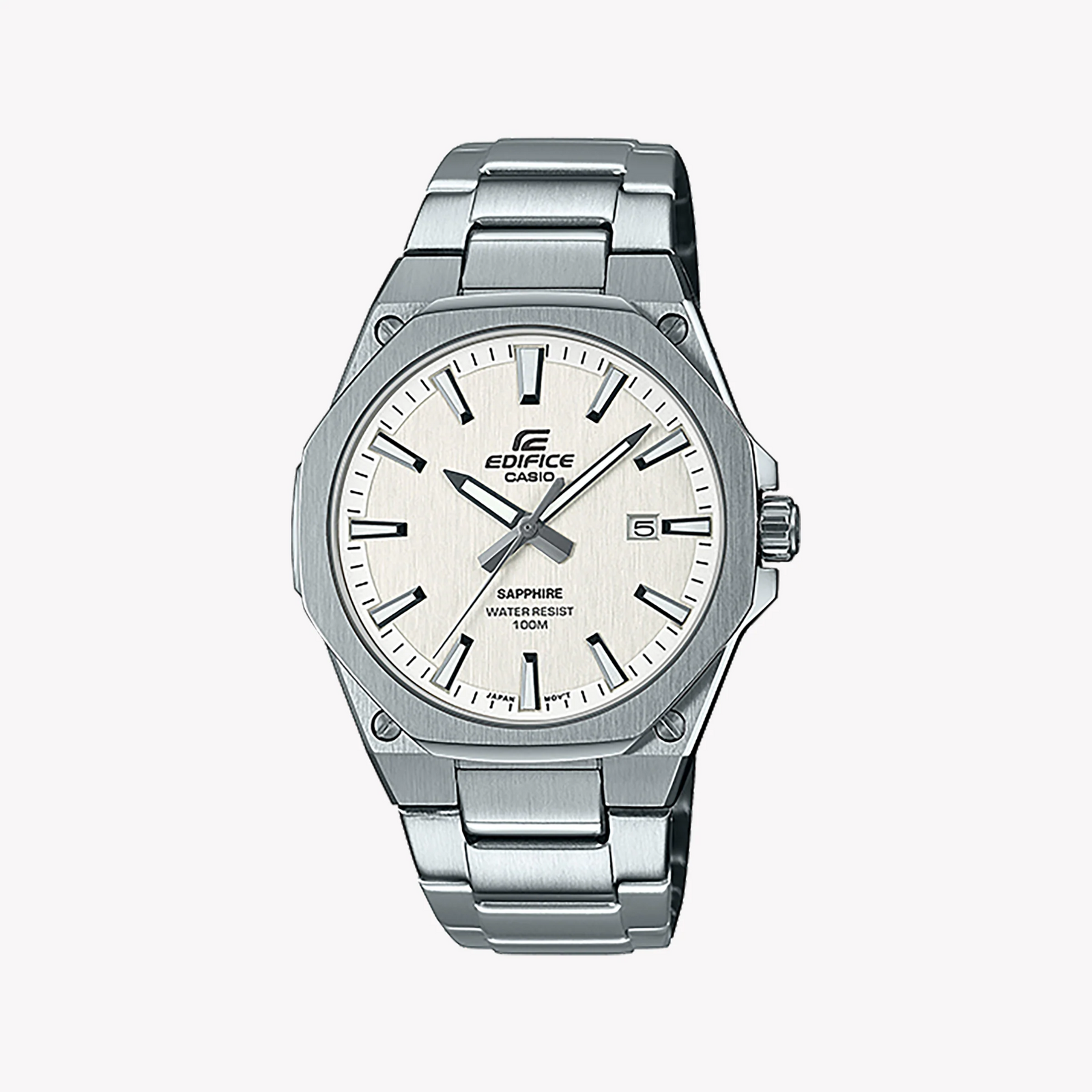 Edifice Men's Silver Stainless Steel Watch, White Dial | Efr-S108d-7avuef by i-watch