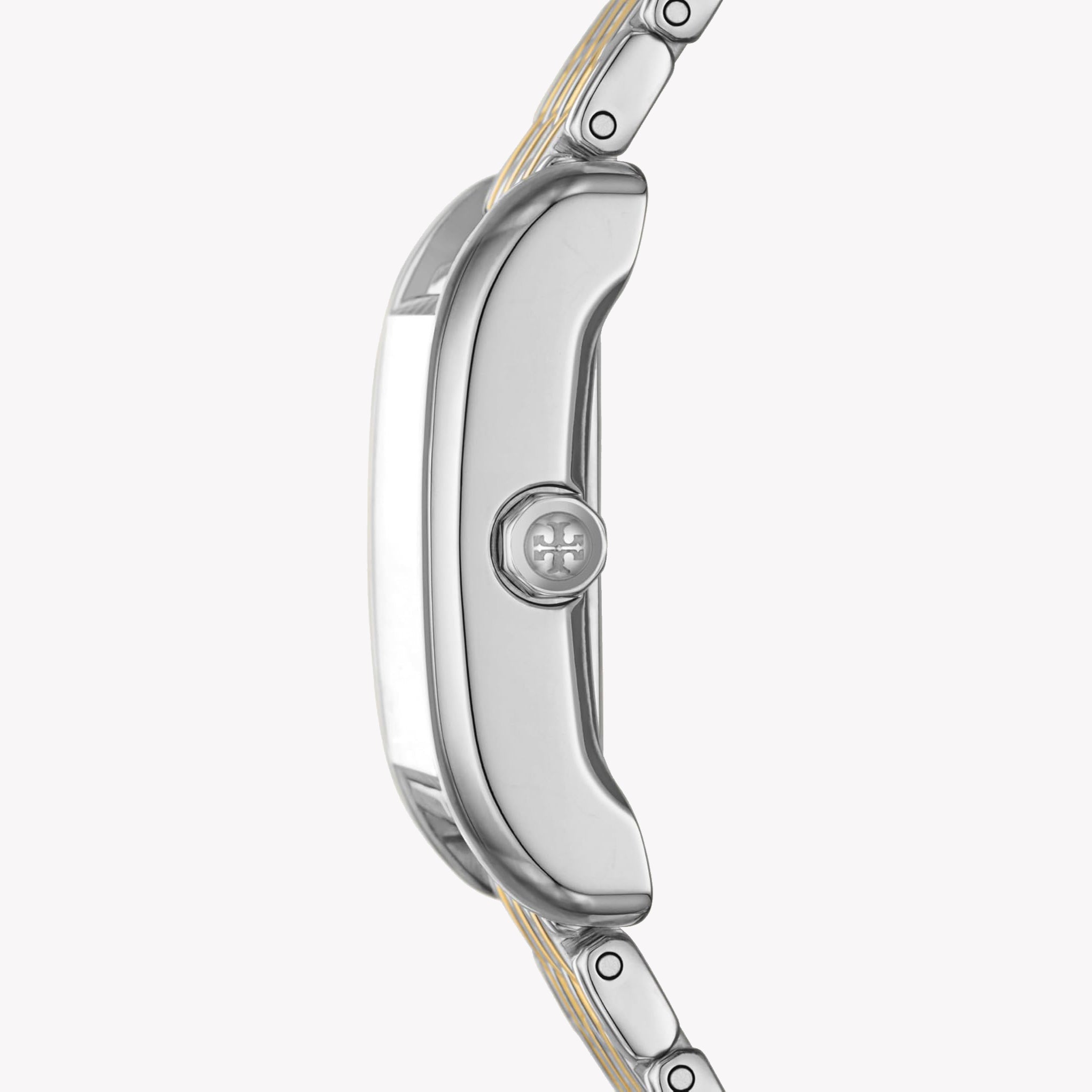 Tory Burch Women's Watch with Silver Stainless Steel Case and Gold / Silver Stainless Steel Band