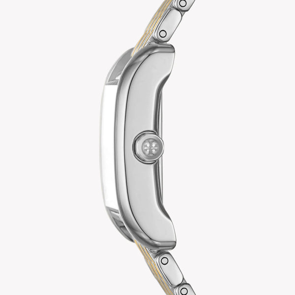 Tory Burch Women's Silver & Gold Watch, White Dial | Tbw1070 by i-watch